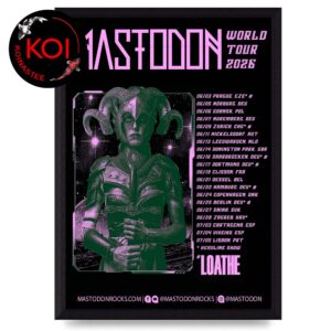 Mastodon Band 2026 World Tour Dates Home Decor Poster Canvas