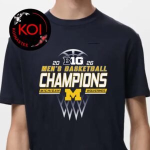 Michigan Wolverines 2026 Big Ten Men’s Basketball Season 2026 Champions Locker Room Unisex T-Shirt