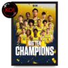 Michigan Wolverines Men’s Basketball 2026 Big Ten Regular Champions Home Decor Poster Canvas