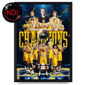 Michigan Wolverines Men’s Basketball 2026 Outright Champions Of The Big Ten Home Decor Poster Canvas