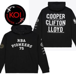 Mitchell And Ness 75th Anniversary Cooper Clifton Lloyd NBA Pioneers All Over Print Hoodie Unisex T-Shirt
