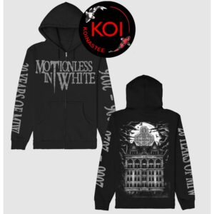Motionless In White Throwback Logo 2026 Zip Up All Over Print Hoodie