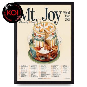 Mt Joy 2026 Tour Celebrating 10 Years Tour Dates Home Decor Poster Canvas