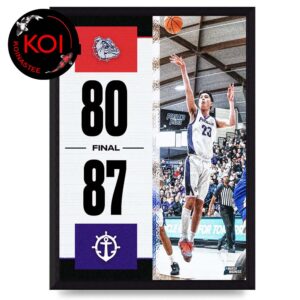 Portland Pilots vs Defeat Gonzaga Bulldogs Men’s Basketball Score Home Decor Poster Canvas