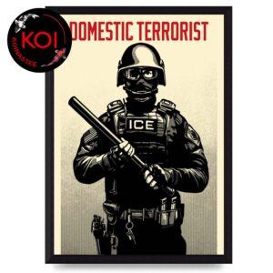 Projection Mirro Domestic Terrorist ICE Poster Canvas