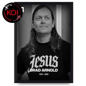 RIP Brad Arnold Death 1978 2026 Thank You For Memories Home Decor Poster Canvas