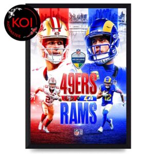 San Francisco 49ers vs Los Angeles Rams Melbourne 2026 Game NFL Australia Home Decor Poster Canvas