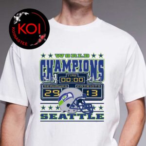 Seattle Seahawks 2025 NFL World Super Bowl Champions Score Unisex T-Shirt