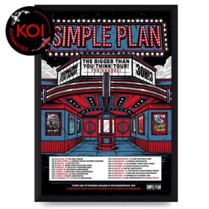 Simple Plan 2026 Tour Dates Bigger Than You Think The Sequel Home Decor Poster Canvas
