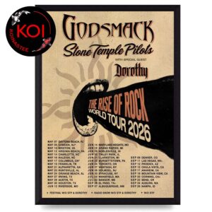 Stone Temple Pilots Band 2026 Tour Dates The Rise Of Rock World Tour Home Decor Poster Canvas