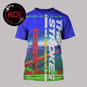 The Strokes San Francisco CA 2026 Bill Graham Civic Auditorium Aptil 6th All Over Print T-Shirt