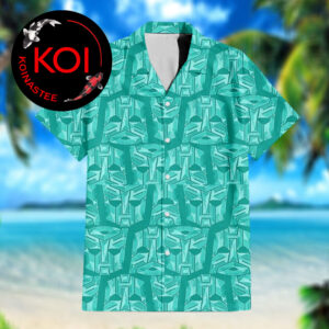 Transformers Autobot Logo Light Blue Pattern Hawaiian Shirt