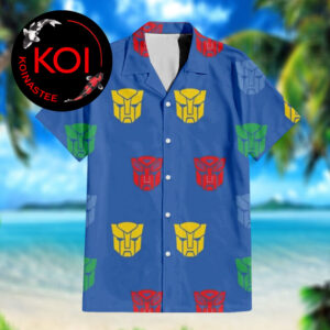 Transformers Autobot Logo Pattern Blue Hawaiian Shirt