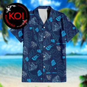 Transformers Autobot Logo Pattern Navy Hawaiian Shirt