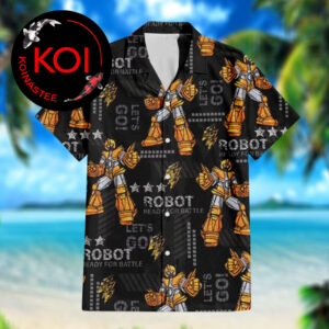 Transformers Bumblebee Pattern Black Hawaiian Shirt