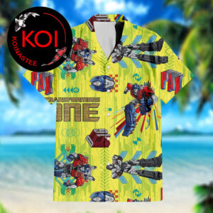 Transformers One Optimus Prime D16 Pattern Yellow Hawaiian Shirt