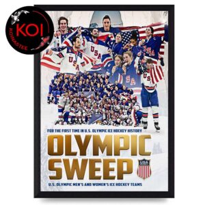 USA Hockey 2026 Gold Olympics Winter Champion Home Decor Poster Canvas