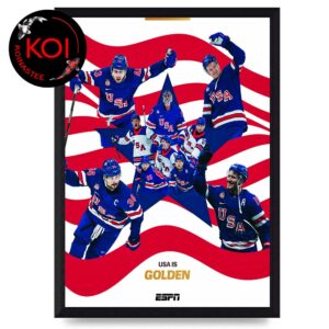 USA Hockey Gold Olympics Winter 2026 Champion Home Decor Poster Canvas