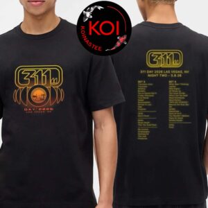 311 Day 2026 Las Vegas NV Night 2 March 8th Setlist Two Sided T-Shirt