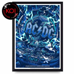 ACDC Estadio River Plate 2026 Buenos Aires Argentina March 23rd Home Decor Poster Canvas