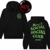Anti Social Social Club x Minecraft Creeper Head Logo Two Sided T-Shirt Hoodie