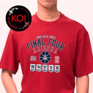 Arizona Wildcats Mens Basketball 2026 Final Four Banner Unisex T-Shirt