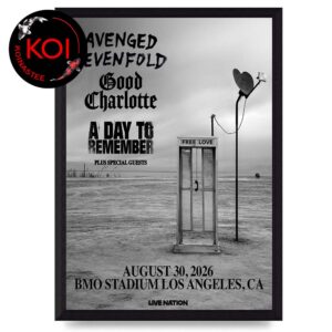 Avenged Sevenfold Good Charlotte A Day To Remember BMO Stadium 2026 Los Angeles CA August 30th Home Decor Poster Canvas