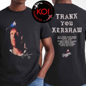 Born x Raised Thank You Clayton Kershaw Los Angeles Dodgers Two Sided T-Shirt