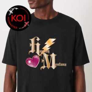 Disney Hannah Montana Thunderbolt Heart Initials Logo Unisex T-Shirt