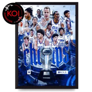 Duke Men’s Basketball 2026 ACC Champions Home Decor Poster Canvas