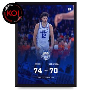 Duke Men’s Basketball 2026 ACC Champions Score Home Decor Poster Canvas