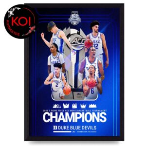 Duke Men’s Basketball 2026 ACC Champions Tournament Home Decor Poster Canvas