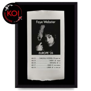 Faye Webster Europe 2026 Tour Dates Home Decor Poster Canvas