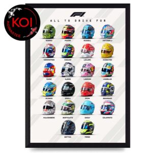 Formula 1 All 22 Confirmed Driver Helmets 2026 Home Decor Poster Canvas