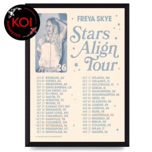Freya Skye Stars Align 2026 Tour Dates Home Decor Poster Canvas