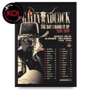 Gavin Adcock 2026 Tour Dates The Day I Hang It Up Home Decor Poster Canvas