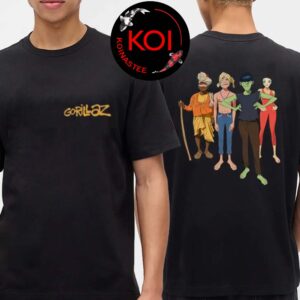 Gorillaz The Mountain Group Portrait Two Sided T-Shirt