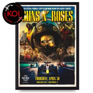 Guns N’ Roses Hard Rock Live 2026 Hollywood FL April 30th Home Decor Poster Canvas