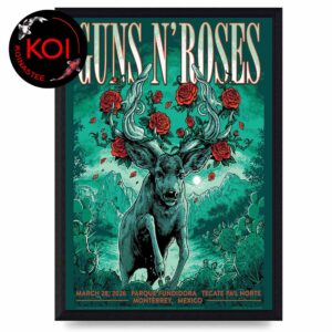 Guns N’ Roses Tecate Pa’l Norte 2026 World Tour Parque Fundidora March 28th Home Decor Poster Canvas