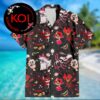 Hazbin Hotel Alastor And Morningstar Pattern Hawaiian Shirt Hazbin Hotel Alastor And Morningstar Pattern Hawaiian Shirt