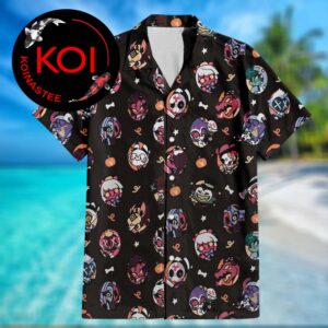 Hazbin Hotel All Demon Chibi Pattern Hawaiian Shirt