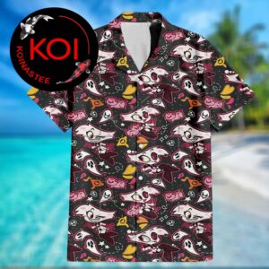 Hazbin Hotel Angel Dust Fat Nuggets Keekee Ghosts Pattern Regular Hawaiian Shirt