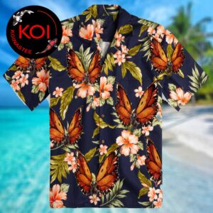 Hoppers Disney Movie Insect King Hibicus Floral Summer Hawaiian Shirt