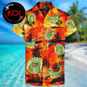 Hoppers Disney Movie Tom Lizard Sunset Beach Coconut Tree Hawaiian Shirt