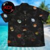 How to Train Your Dragon Snotlout And Hookfang Leaf Pattern Summer Vibes Black Hawaiian Shirt