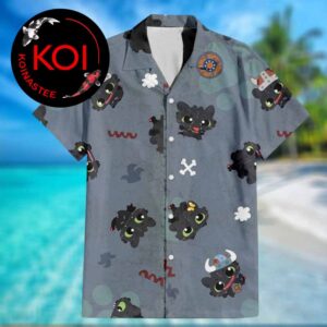 How to Train Your Dragon Toothless Grey Hawaiian Shirt