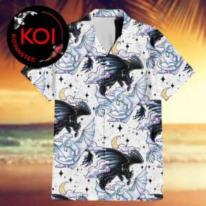 How to Train Your Dragon Toothless Light Fury White Hawaiian Shirt