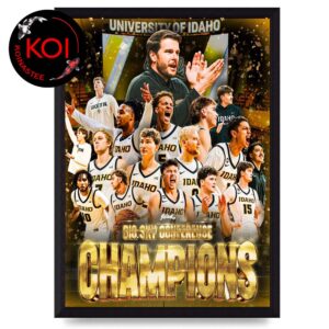 Idaho Vandals Men’s Basketball 2026 Big Sky Conference Champions Home Decor Poster Canvas