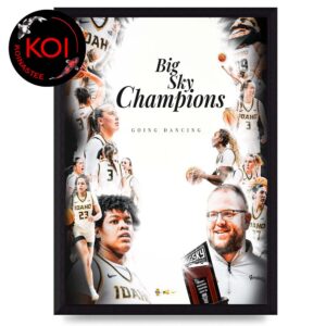 Idaho Vandals Women’s Basketball 2026 Big Sky Conference Champions Home Decor Poster Canvas