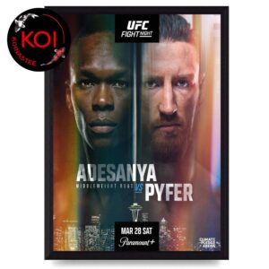 Israel Adesanya vs Joe Pyfer UFC Seattle 2026 March 28th Home Decor Poster Canvas